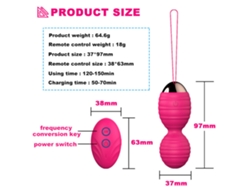 Bolas De Entrenamiento Del Piso Pélvico Femenino Con Control Remoto Vibrador