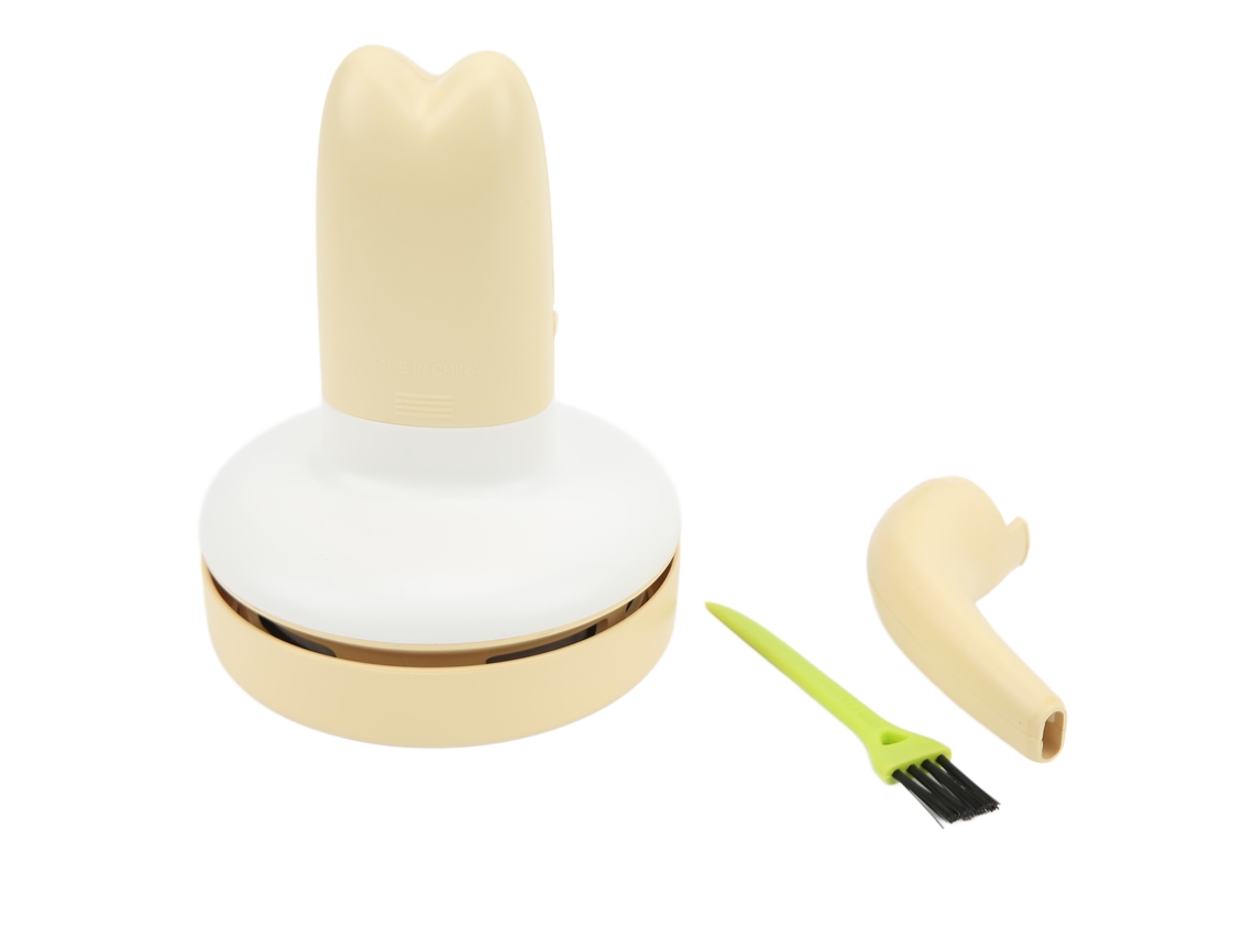 Aspiradora De Escritorio Mini Portátil Aspirador De Mesa Para Oficina Limpiador De Polvo Y Confeti Amarillo