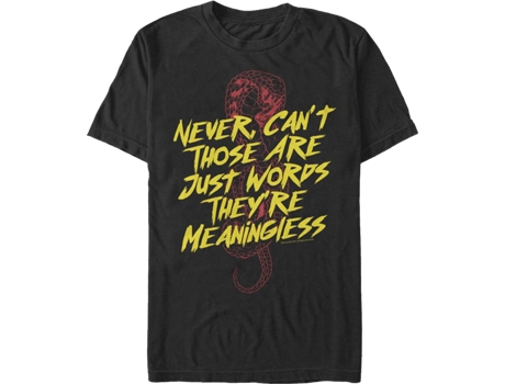 Camiseta Unisexo DEEPSTONE Just Words Cobra Kai Negro (L)
