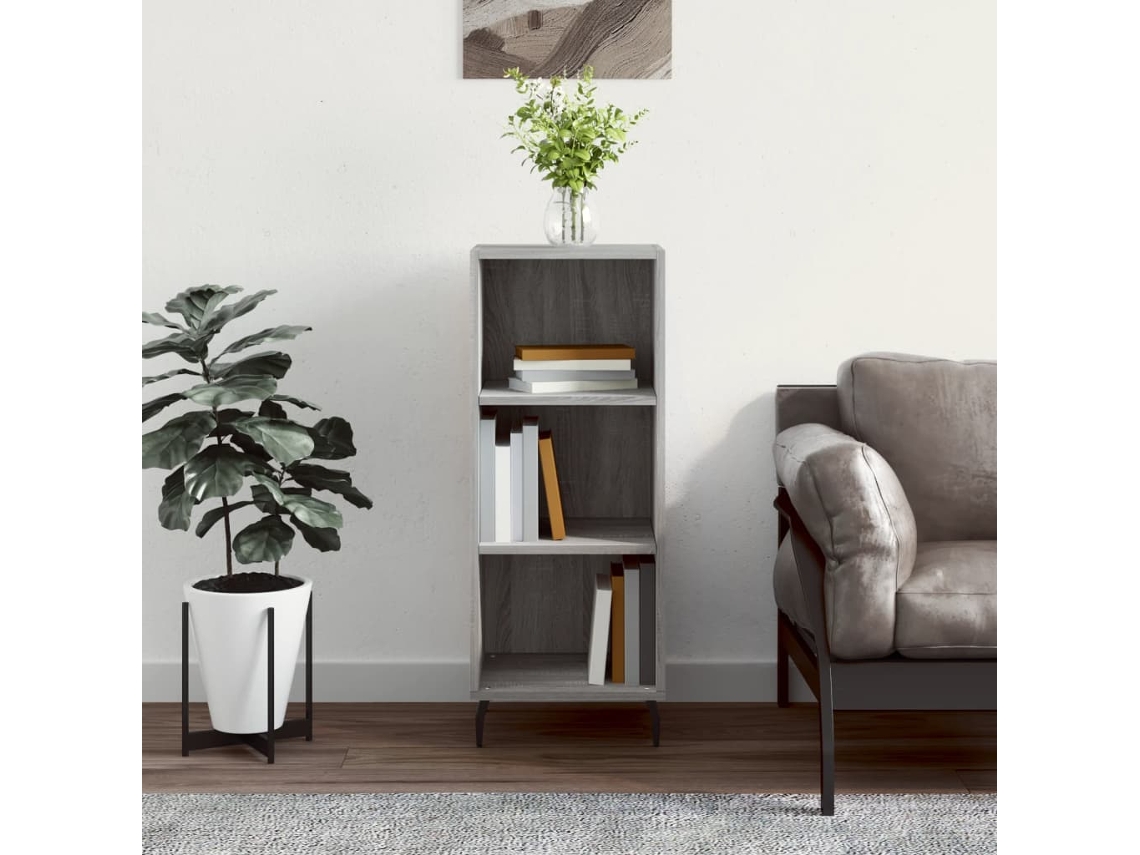 Aparador De Madera De Ingeniería Gris Sonoma 34,5x32,5x90 Cm