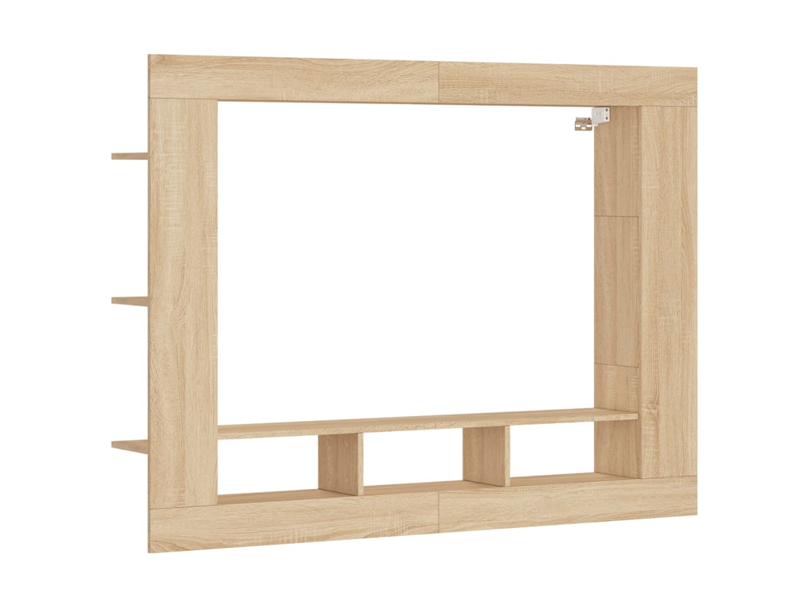 Mueble de TV de madera de roble Sonoma MAISON EXCLUSIVE (152x22x113 cm)