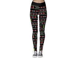 2026-leggings De Navidad Para Mujer De Cintura Alta Estampados Grinch Rayas Y Copos De Nieve Elásticos Skinny Regalo