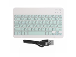 Teclado Inalámbrico Bluetooth Con Teclas De Máquina De Escribir, 10 Pulgadas, Verde Claro, Compatible Con Dispositivos Universales.