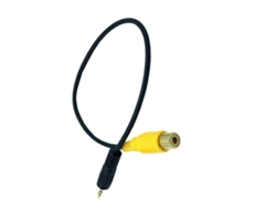 Fasst-cable Rca Hembra A 2.5mm Macho 4 Polos Para Cámara De Retrospectiva Coche Y Gps, 30cm, Negro