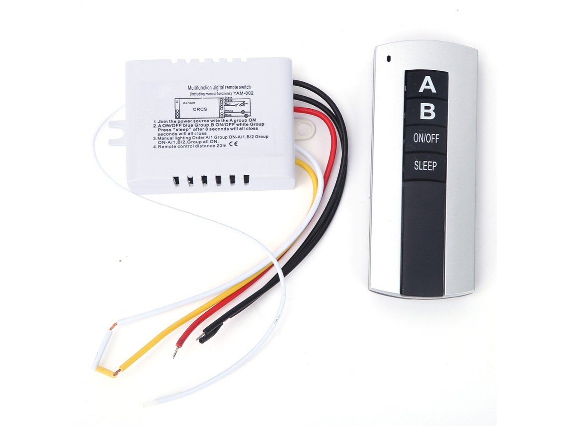 2026-interruptor De Control Remoto 2 Canales Abs 220v Para Lámparas Y Pequeños Electrodomésticos