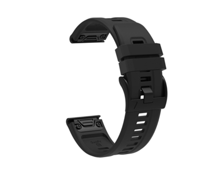 Correa de Silicona 26mm hebilla de liberación rápida para Garmin Fenix 7X - negro