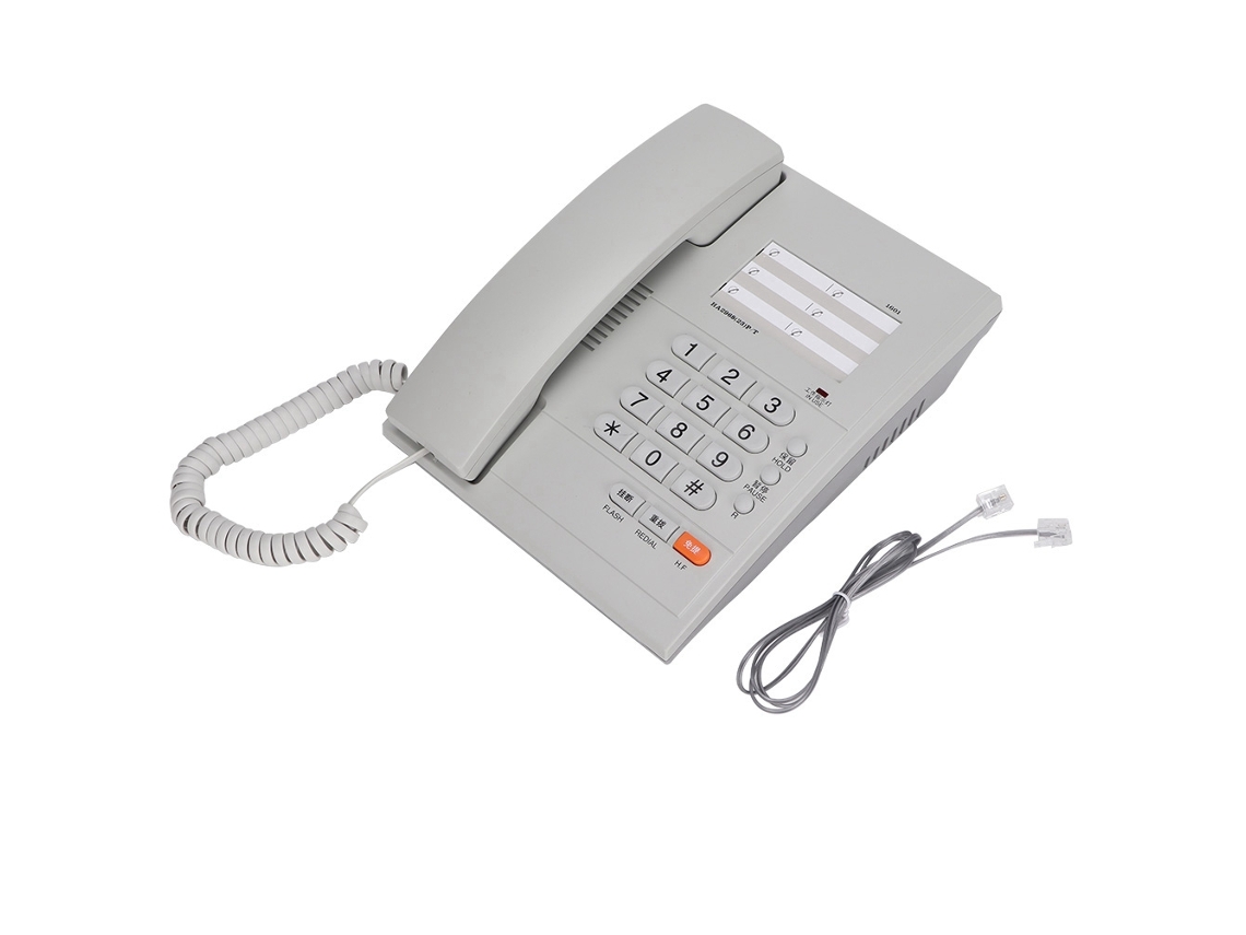 Teléfono de escritorio para casa (sin manos libres, blanco)
