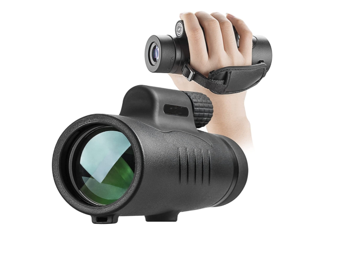 Monocular compacto Yizhood 8x42 de alta potencia, pequeño y práctico, con visión nocturna, impermeable, antivaho y a prueba de golpes (negro)