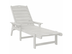 Tumbona, blanca, 195,5 x 53 x 98,5 cm, HDPE, HARLAV1