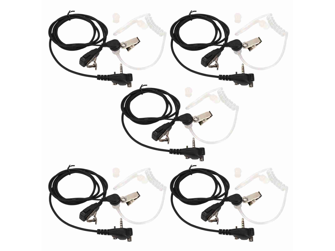 Auriculares Con Tubo Acústico Transparente Y Reducción De Radiación Para Walkie-talkie Motorola (5 Unidades)