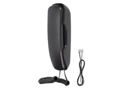 Teléfono De Pared Con Cable, Función De Rellamada Y Silencio Para El Hogar, La Oficina Y El Hotel - Negro