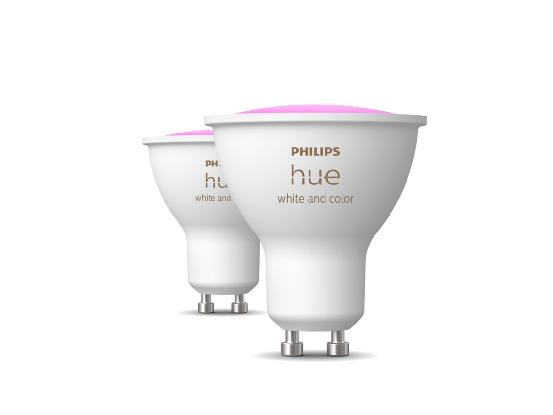 PHILIPS - Paquete doble de 2 bombillas de color blanco cálido Gu10 de 350 lm