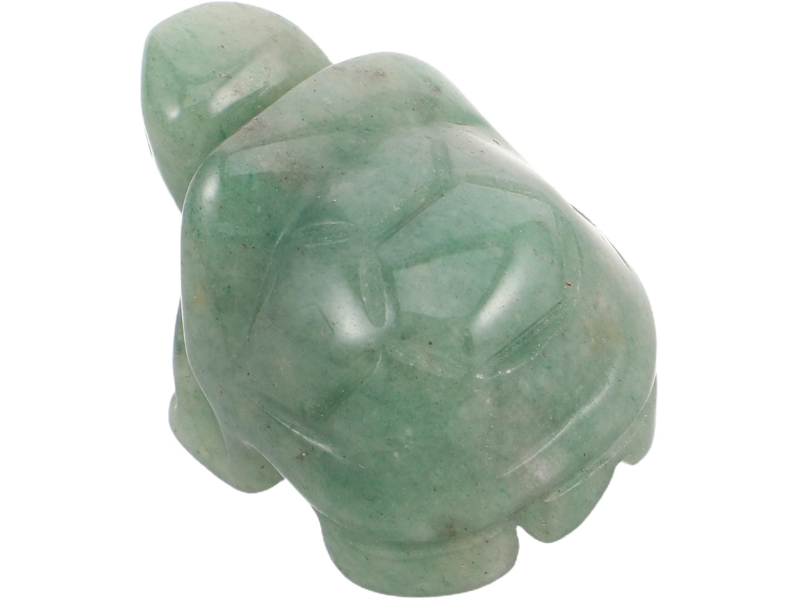 Figura Miniatura Aventurina Verde Claro Forma Elegante Tortuga Simboliza Estabilidad Ideal Estanterías