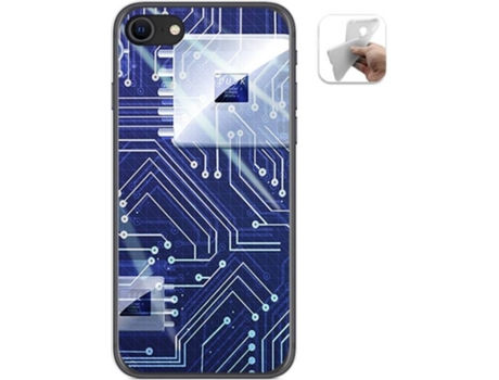 Carcasa iPhone SE 2020 TUMUNDOSMARTPHONE Circuito Multicolor