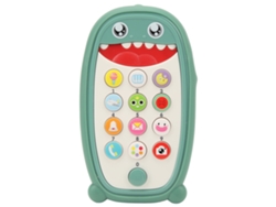 Teléfono De Juguete Musical Educativo Para Bebés Con Diseño Luminoso, Bonito Diseño Verde.