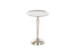 Mesa auxiliar de aluminio plateado, 41x41x58cm ALEXANDRA HOUSE LIVING