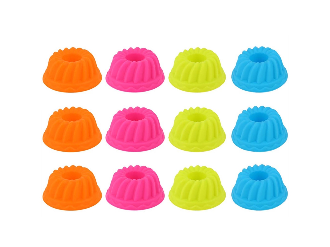 RNEMITERY Mini moldes reutilizables para tartas, ideales para hornear, resistentes al calor y al frío, antiadherentes de silicona orgánica de grado alimenticio,