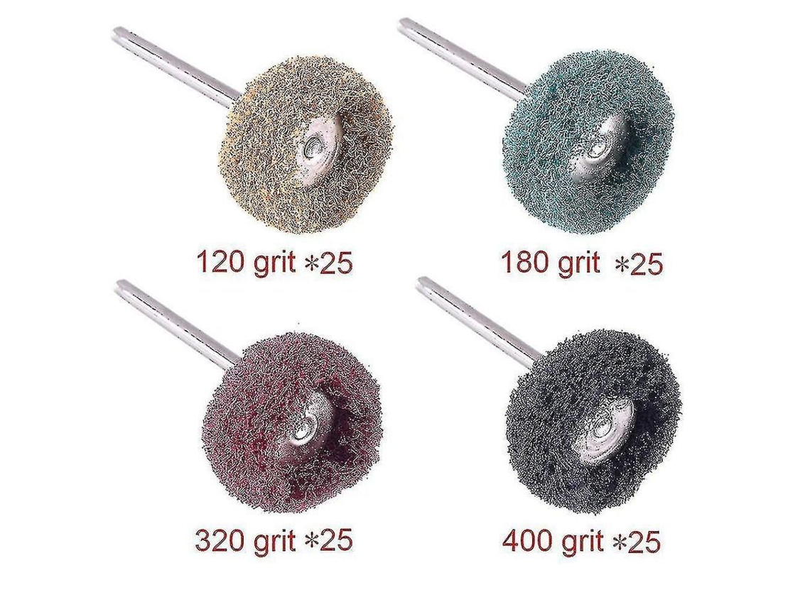Kit De 100 Discos Abrasivos De Pulido De 1 Pulgada Con 4 Granos Diferentes Para Herramienta Rotativa Dremel.