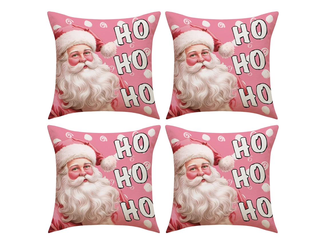 Fundas de cojines navideños con temática de Papá Noel y Muñeco de Nieve TRUYUETY