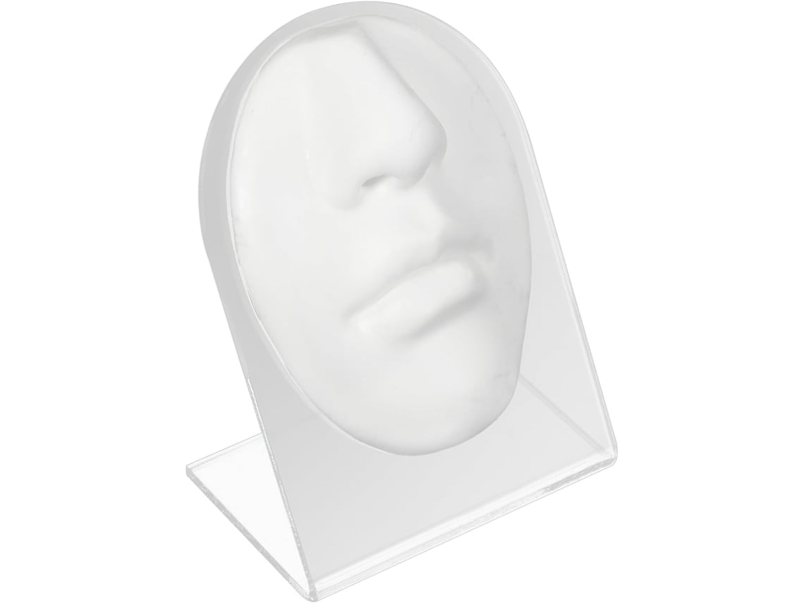 Modelo Facial De Silicone Branco Para Prática Simulada De Piercing, Manequim Corporal Para Piercing.