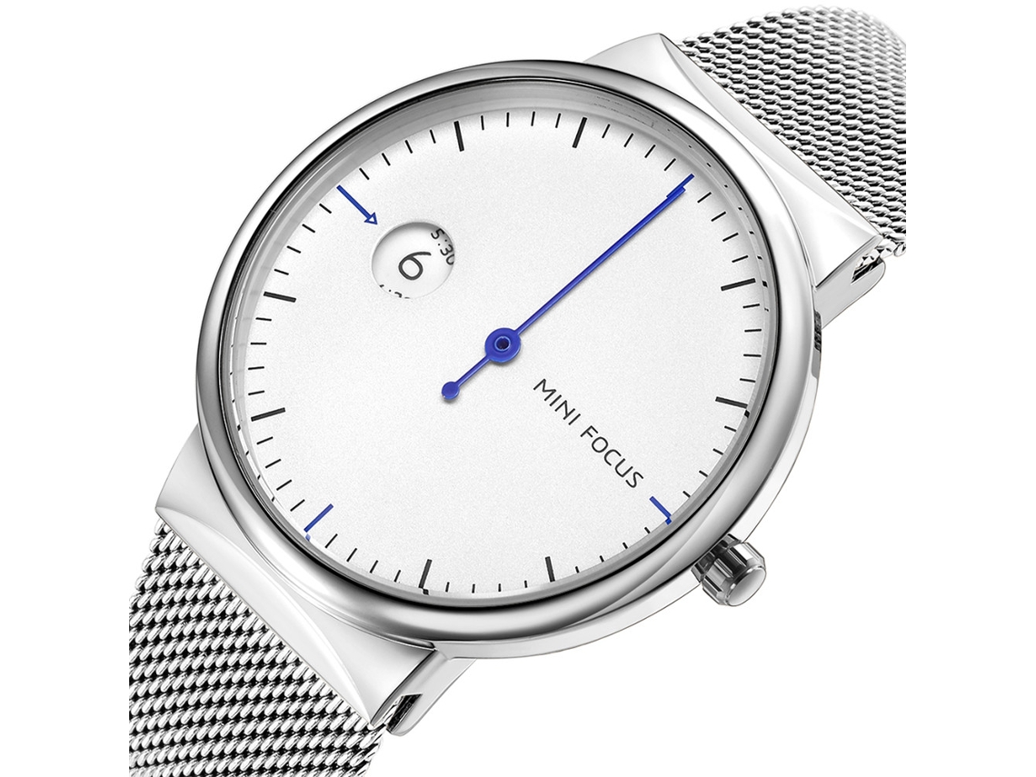 Reloj Hombre Metal Impermeable Moda Pulsera Ajustable Mini Focus