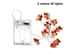Luces de Navidad de Papá Noel, luces de cadena LED con pilas para exteriores e interiores JEIIBRZUI