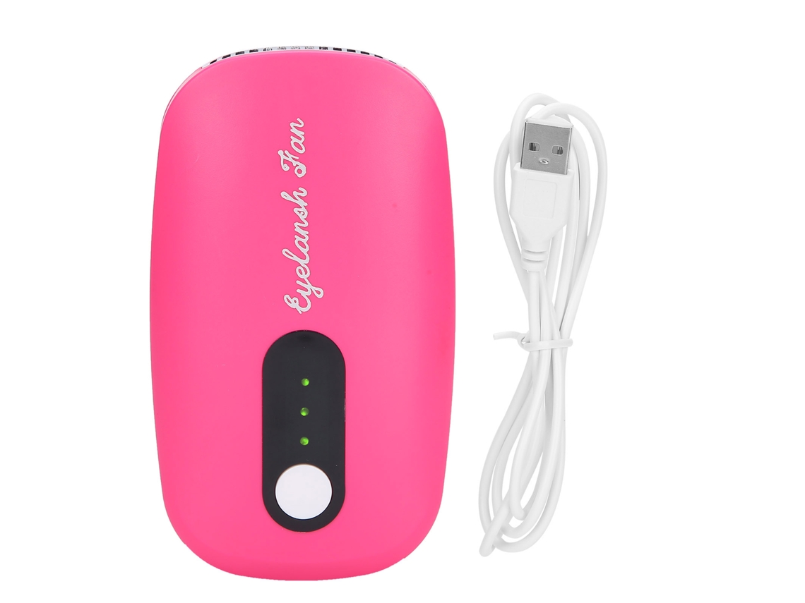 Mini Secador De Pestañas Recargable Por Usb Para Injertos Y Extensiones De Pestañas Con Pegamento De Rosa Roja.