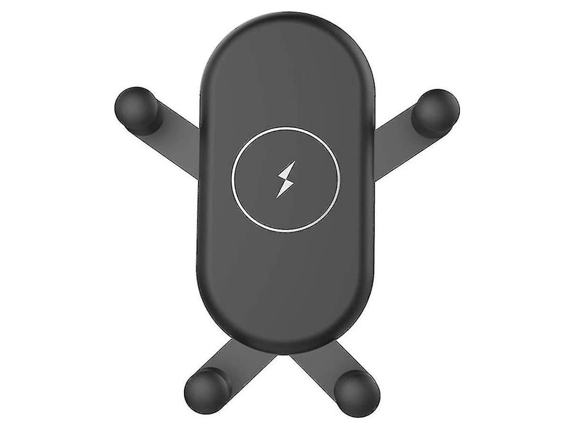 Cargador Carro Qi Fast Auto Fixação Ventilação Yizhood Negro