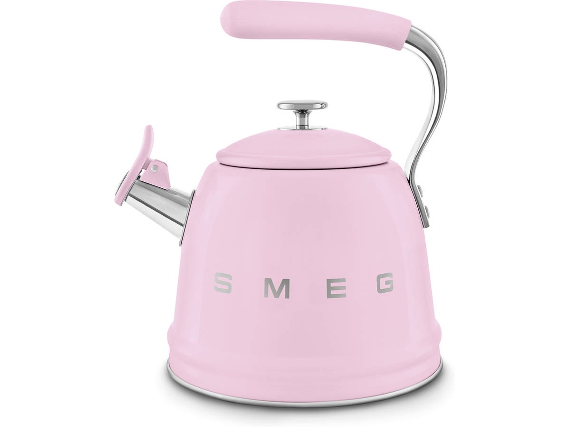 Hervidor de Acero con silbato SMEG WKF01PK Rosa (2.3 L)
