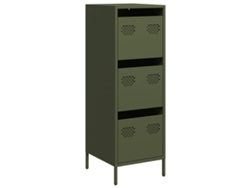 Aparador Alto VIDAXL Verde Metal (39x35x103,5 cm)