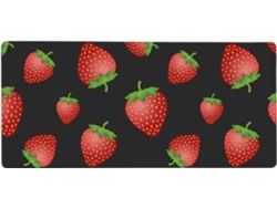 Besportble Alfombrilla De Ratón De Gran Formato Strawberry Rose Con Estampado De Fresas Y Goma Antideslizan...