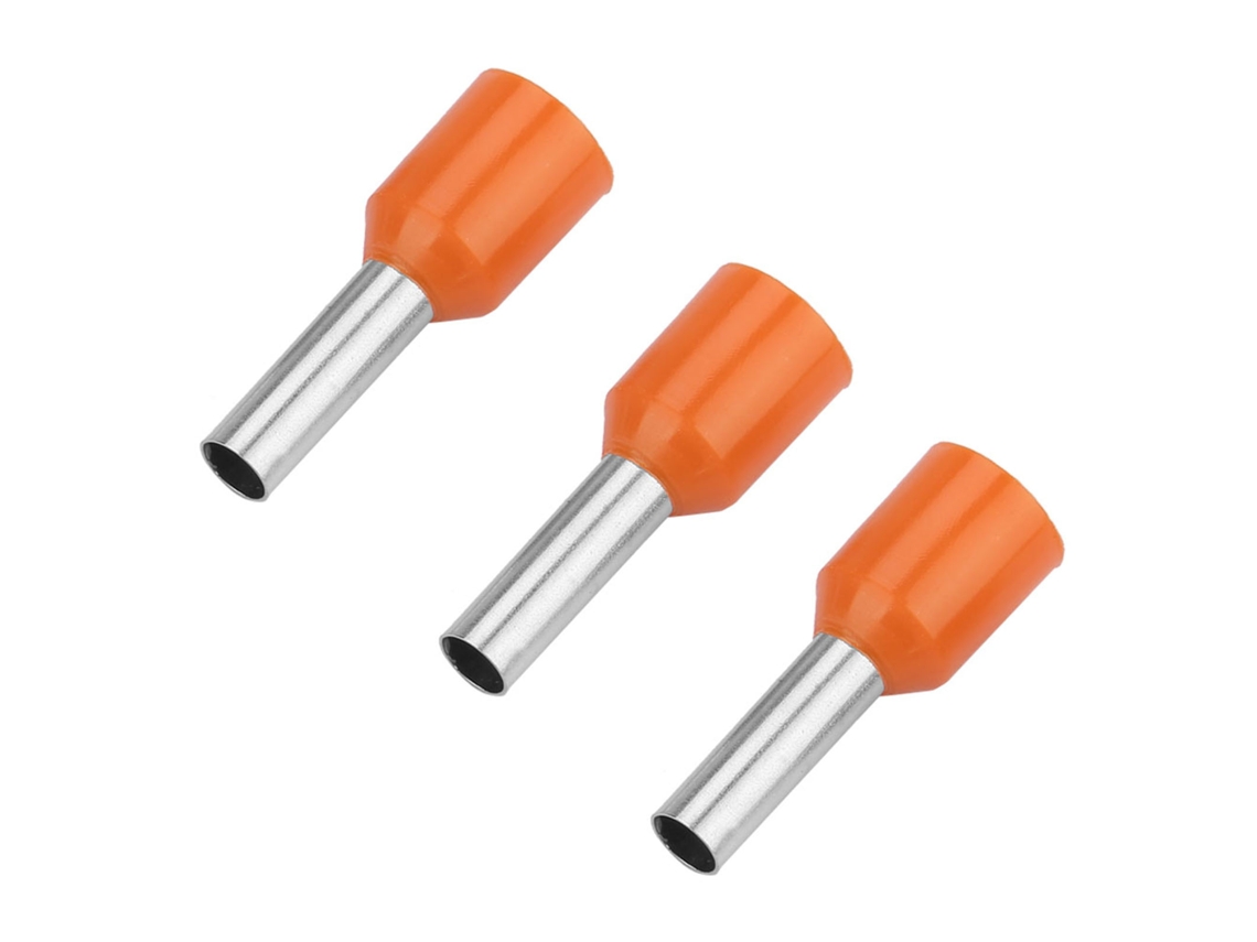2026-as-500pcs Conectores De Cable Terminales Aislados E2508 Tubulares Cold Pressed Naranja