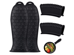 4 Fundas Aislantes De Silicona Para Asas De Olla Y Sartén Resistente Al Calor Anti-deslizante Para Cocina