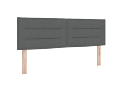 Maison Exclusive - Cabecero Led Con Tira De Luces Led Gris Oscuro 144 Cm Poliéster
