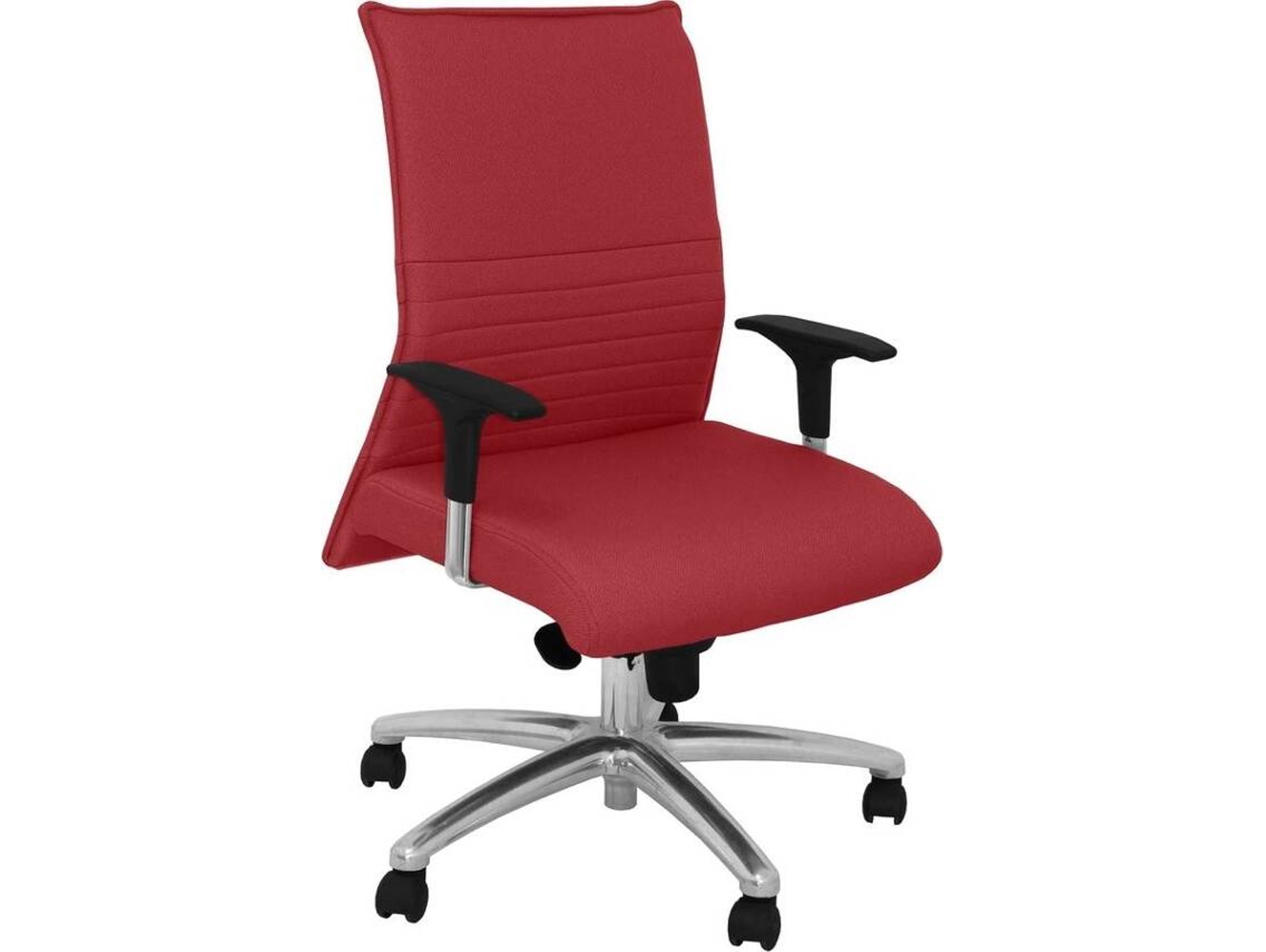 Silla de Escritorio Ejecutiva PYC Albacete XL Rojo con ruedas antiarañazos (Brazos Ajustables - Tejido)