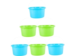 Juego de 6 cubos en miniatura, juguetes de playa coloridos para niños y niñas.