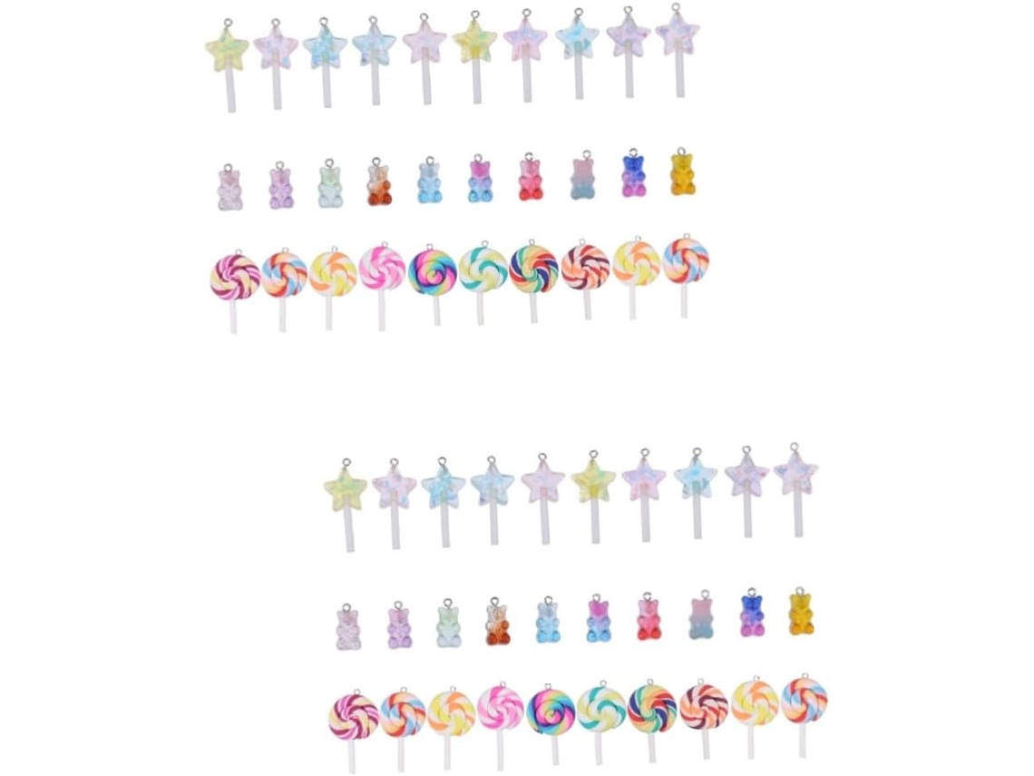 Colgantes de resina que imitan dulces y ositos para la creación de joyas DIY - Accesorios creativos y elegantes - SFUSHOS