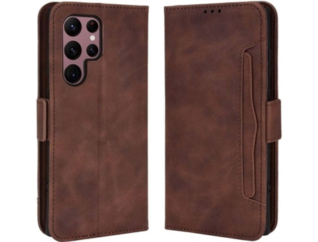 Funda Samsung Galaxy S22 Ultra HFS-HOUSE Cartera Marrón