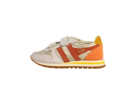 Zapatillas GOLA Daytona Blaze Strap Scratch Oro-Naranja-Sol Piel Comodidad excepcional