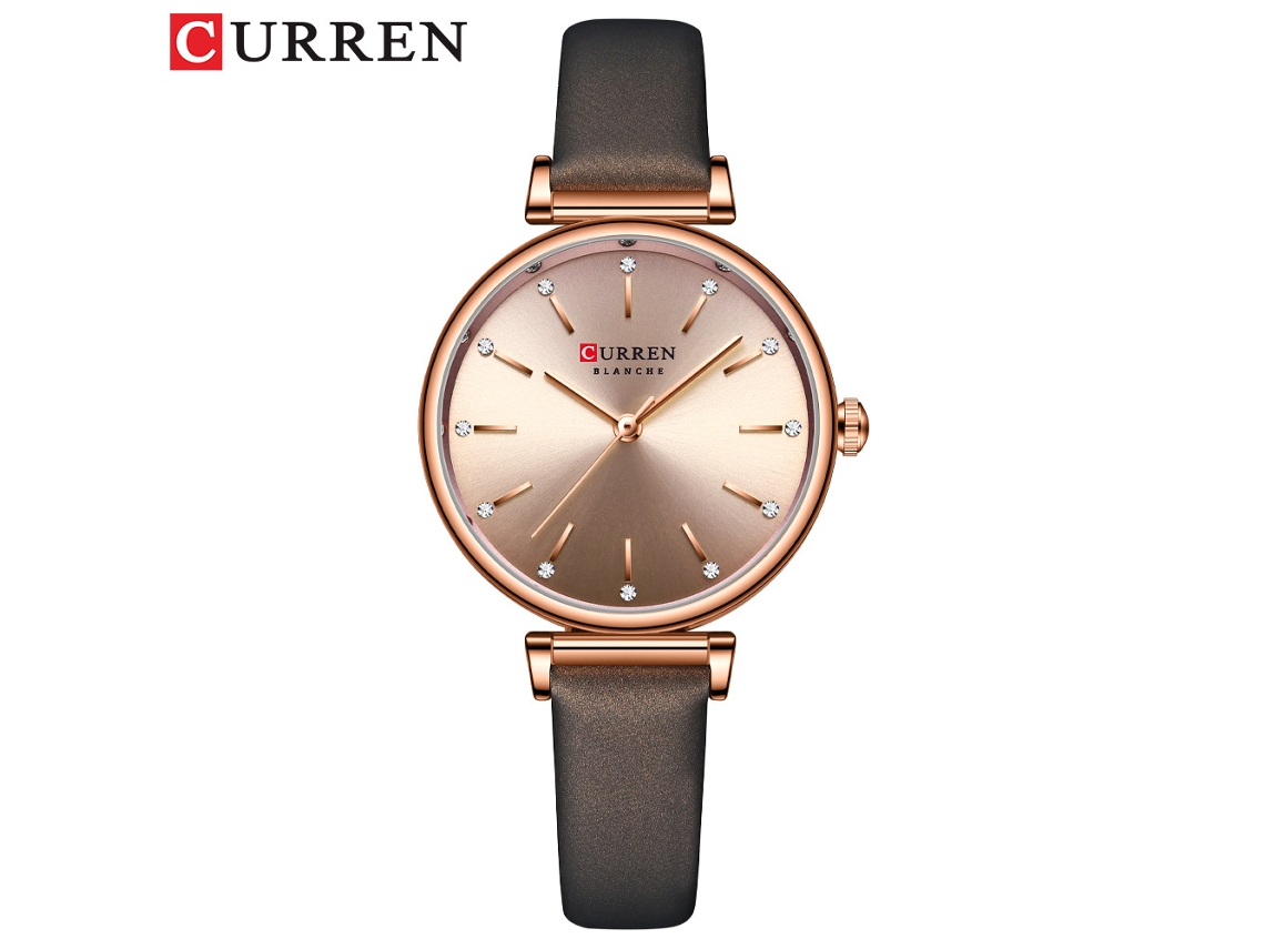 Relógio Feminino Retrô De Tamanho Pequeno (cinza) Com Pulseira De Couro, Ultrafino E À Prova D'água.