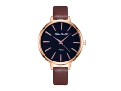 Reloj De Pulsera De Cuarzo Para Mujer Zhoulianfa Con Correa De Pu, Estilo Café Casual Y Moderno.
