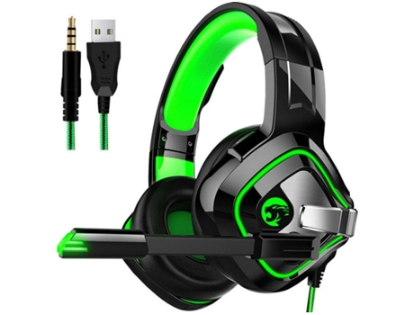 Auriculares Gaming ENZONS Ps4 4D Stereo Rgb Marquee con micrófono para Xbox One / Laptop / Pc Tablet Gamer Green