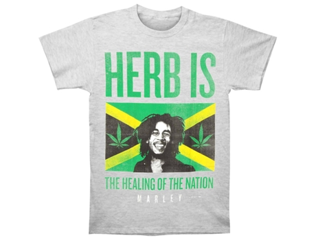 Camiseta ROCKINSTONE Bob Marley Hierba es (S)