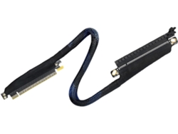 Cable trenzado reforzado para tarjeta de expansión PCIe5 x16 con ángulos de orientación. SFUSHOS
