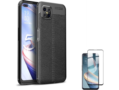 Funda y Protector Oppo Reno4Z 5G Rugged Leather Negro
