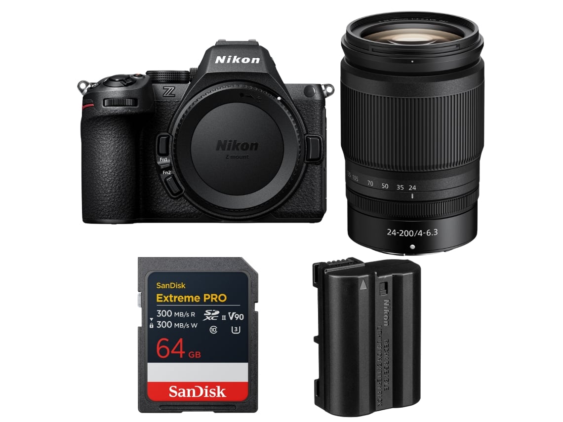Nikon Z5 Ii + 24-200mm F/4-6.3 Vr + 1 Sandisk 64gb Extreme Pro Uhs-ii Sdxc + Nikon En-el15c + Ebook “20 Consejos Para Fotos Que Impactan”