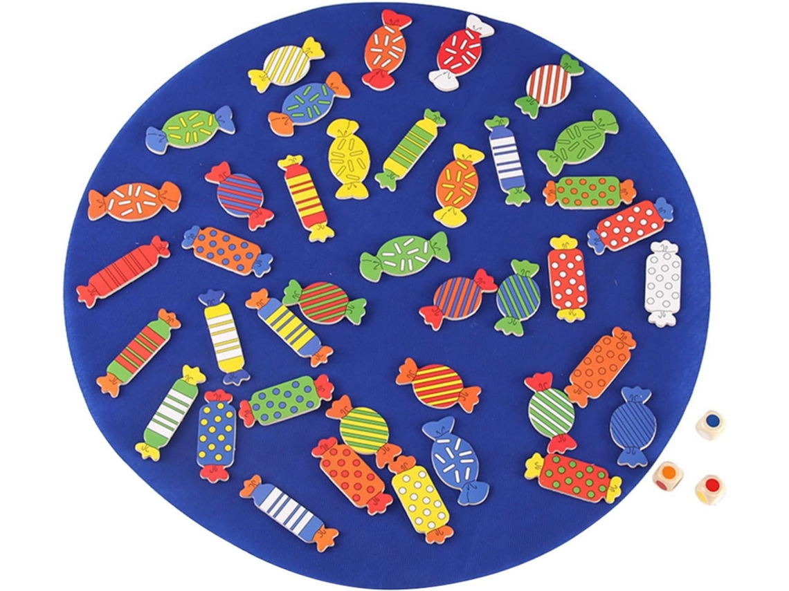 Juguete De Madera Para Reconocer Formas, Juego De Memoria De Caramelos Para Niños Y Niñas