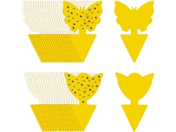 Pegatinas Amarillas - 60 Unidades - Mosquitos De Hongos De Helecho - Trampa Para Moscas - Forma Amarilla