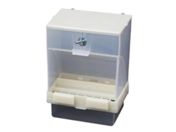 Rebe-1 Comedero De Ave Plástico Transparente - Diseño Desmontable Y Colgante Para Loros - Ideal Abastecimiento Jardín Alimentación Automática M