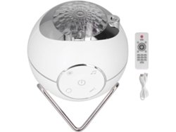 Proyector de luz nocturna multifuncional con 10 colores LED, rotación de 360° y control remoto Chronus Touch (blanco)